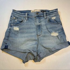 Sz. 3 Garage premium light wash distressed ultra high waist shorts